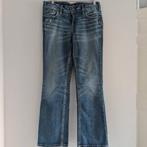 Y2K Silver Slim book cut jeans - suki